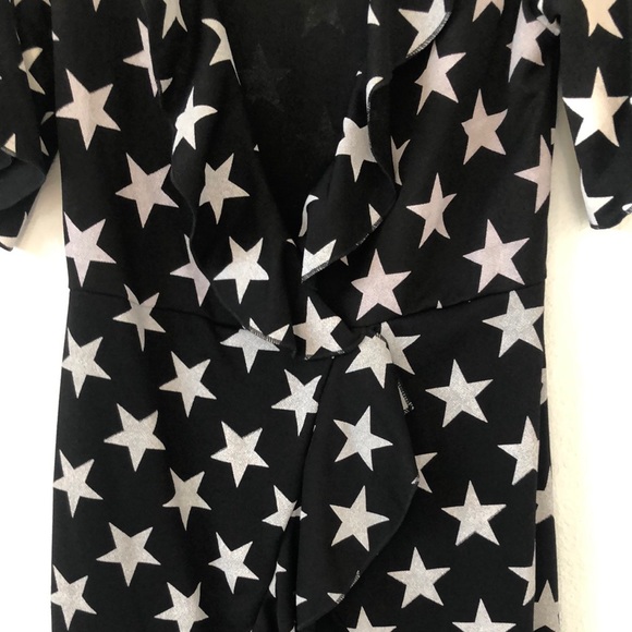 Pretty little Thing Cute Black Star Print Dress S - Picture 6 of 8